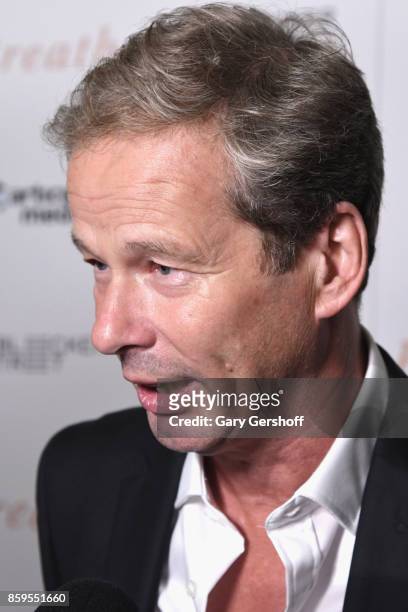 Producer Jonathan Cavendish attends the "Breathe" New York special screening at AMC Loews Lincoln Square 13 theater on October 9, 2017 in New York...