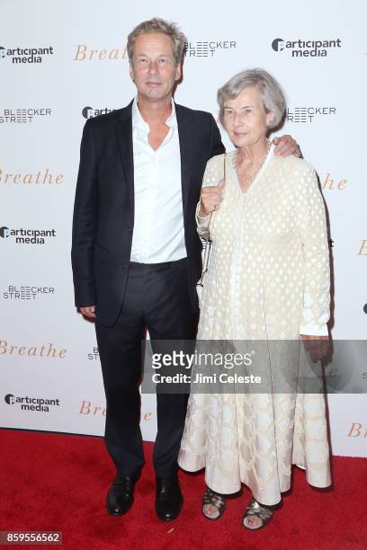 Jonathan Cavendish and Diana Blacker attend the New York screening of "Breathe" at AMC Loews Lincoln Square 13 on October 9, 2017 in New York City.