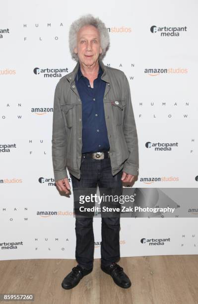 Bob Gruen attends "Human Flow" New York Screening at the Whitby Hotel on October 9, 2017 in New York City.