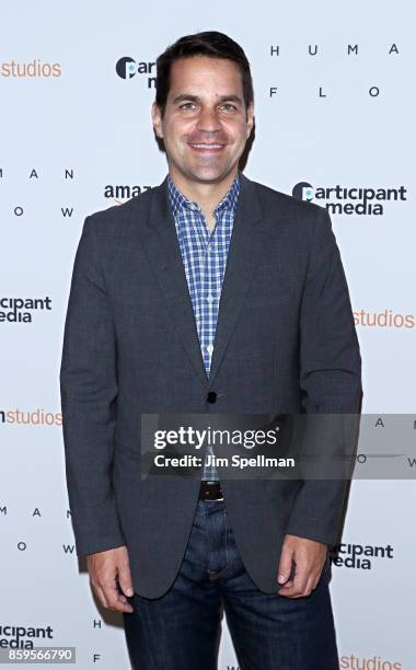 Host Dave Karger attends the "Human Flow" New York screening at the Whitby Hotel on October 9, 2017 in New York City.