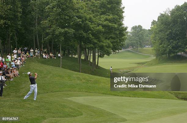 Aaron Baddeley during the third round of the Memorial Tournament Presented by Morgan Stanley held at Muirfield Village Golf Club in Dublin, Ohio, on...