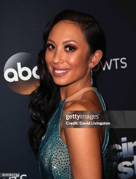 Dancer Cheryl Burke attends "Dancing with the Stars" season 25 at CBS Televison City on October 9, 2017 in Los Angeles, California.