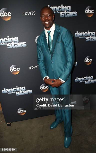 Former NFL player Terrell Owens attends "Dancing with the Stars" season 25 at CBS Televison City on October 9, 2017 in Los Angeles, California.