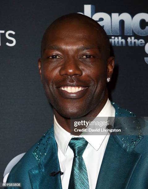 Former NFL player Terrell Owens attends "Dancing with the Stars" season 25 at CBS Televison City on October 9, 2017 in Los Angeles, California.