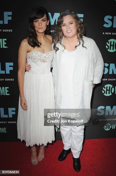 Frankie Shaw and Rosie O'Donnell arrive at the Los Angeles Premiere "SMILF" at Harmony Gold Theater on October 9, 2017 in Los Angeles, California.