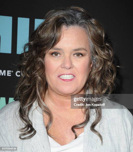 Actress Rosie O'Donnell arrives at the Los Angeles Premiere "SMILF" at Harmony Gold Theater on October 9, 2017 in Los Angeles, California.