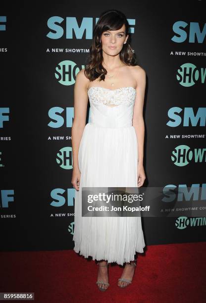 Actress Frankie Shaw arrives at the Los Angeles Premiere "SMILF" at Harmony Gold Theater on October 9, 2017 in Los Angeles, California.