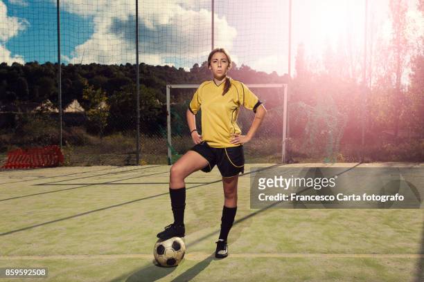 women'soccer - player portraits foto e immagini stock