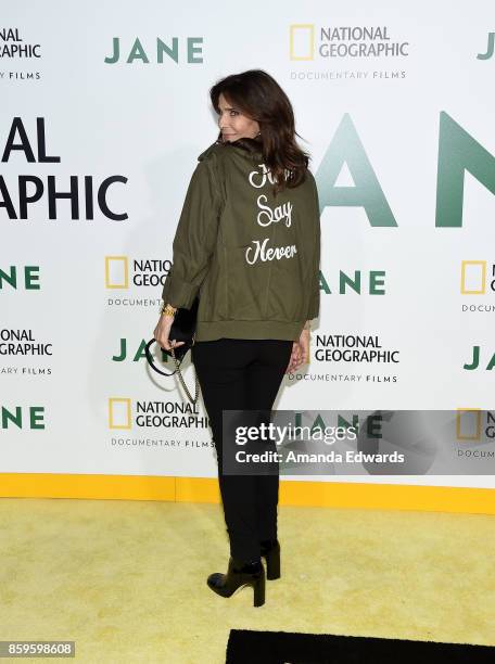 Actress Kristian Alfonso arrives at the premiere of National Geographic Documentary Films' "Jane" at the Hollywood Bowl on October 9, 2017 in...