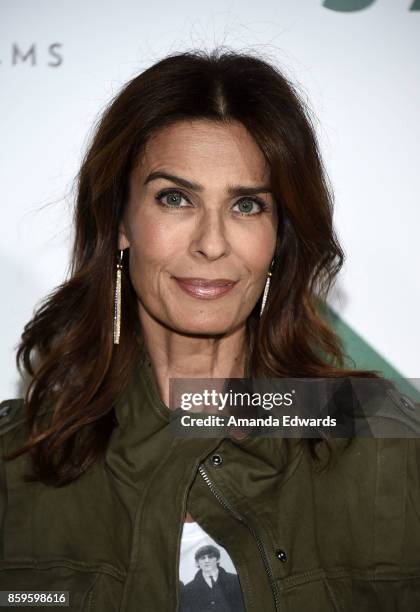 Actress Kristian Alfonso arrives at the premiere of National Geographic Documentary Films' "Jane" at the Hollywood Bowl on October 9, 2017 in...