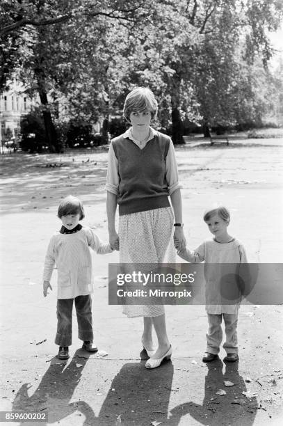 Lady Diana Spencer, later to become Princess Diana, Princess of Wales pictured at the kindergarten at St. George's Square, Pimlico, London, where she...