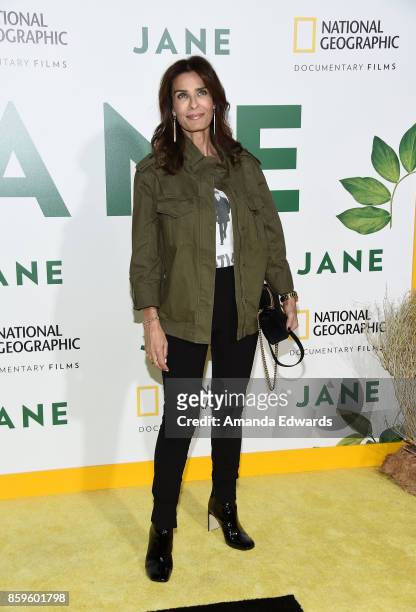 Actress Kristian Alfonso arrives at the premiere of National Geographic Documentary Films' "Jane" at the Hollywood Bowl on October 9, 2017 in...