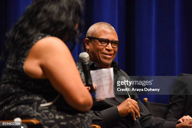 Reginald Hudlin attends the SAG-AFTRA Foundation Conversations - screening of "Marshall" at The WGA Theater on October 9, 2017 in Beverly Hills,...