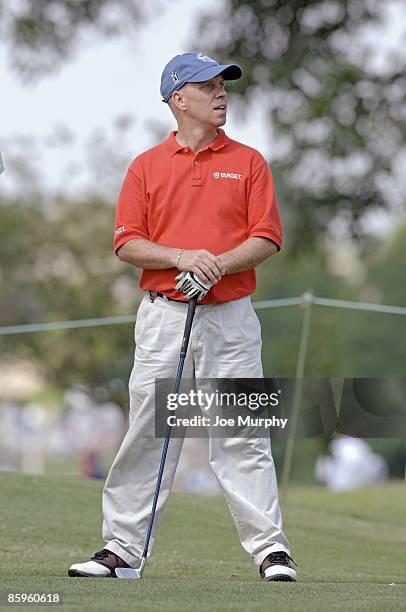 Scott Hamilton, ice-skater, looks on during the FedEx St. Jude Classic Stanford Pro-Am on May 24, 2006 at TPC Southwind in Memphis, Tennessee.