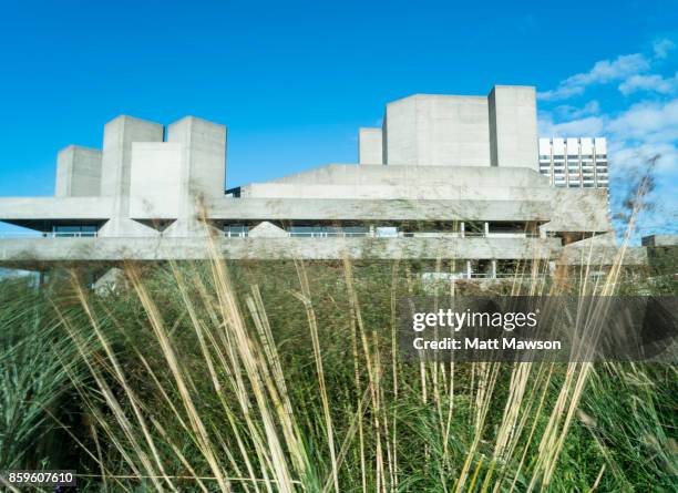 the national theatre in the southbank centre london england uk - royal national theater stock pictures, royalty-free photos & images