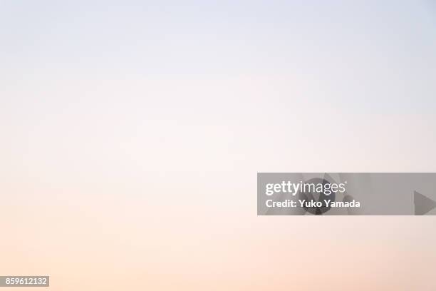 cloud typologies - romantic sunset sky - pastellfarbig stock-fotos und bilder