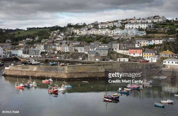 Properties overlook the harbour in the village of Mevagissey which has submitted plans to limit the number of second homes on October 9, 2017 in...