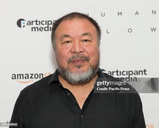 Ai Weiwei attends Human Flow special screening at The Whitby hotel.