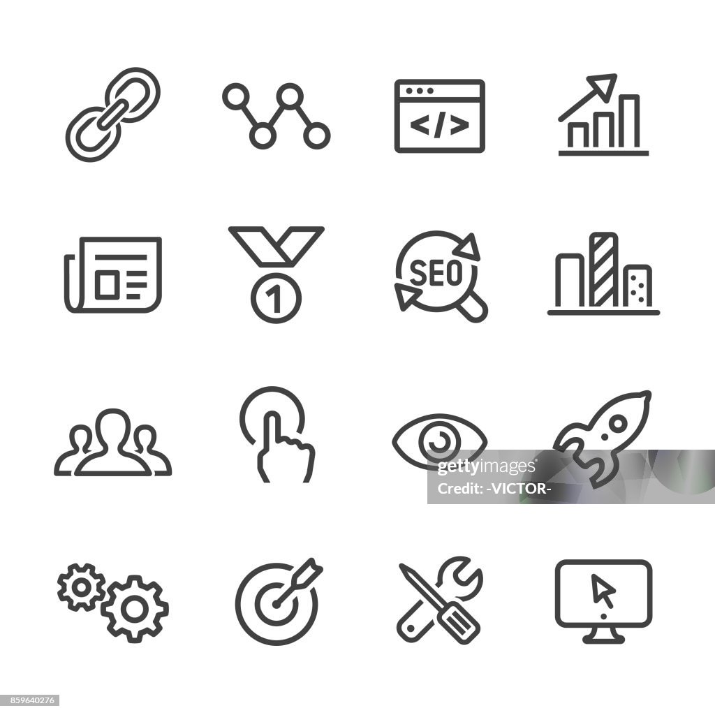 Internet Marketing Icons - Line Series