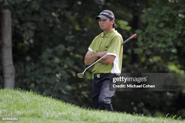 Jason Day during the first round of the John Deere Classic at TPC Deere Run in Silvis, Illinois on July 13, 2006.