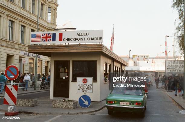 West Berlin, Germany, 10 days after relaxation of border crossing by GDR Government. This allowed east german citizens to cross into West Berlin and...