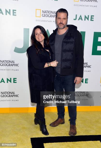 Actress Holly Marie Combs arrives at the premiere of National Geographic Documentary Films' 'Jane' at the Hollywood Bowl on October 9, 2017 in...