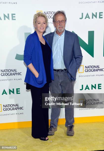 Jean Smart and Richard Gilliland arrive at the premiere of National Geographic Documentary Films' 'Jane' at the Hollywood Bowl on October 9, 2017 in...