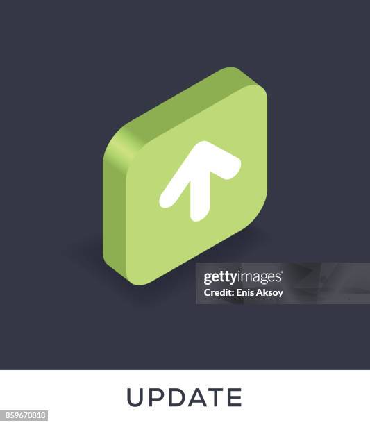 update icon - computer update isometric stock illustrations