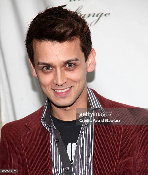 Actor Michael Longoria attends the 24 Hour Musicals after party at The National Arts Club on April 13, 2009 in New York City.