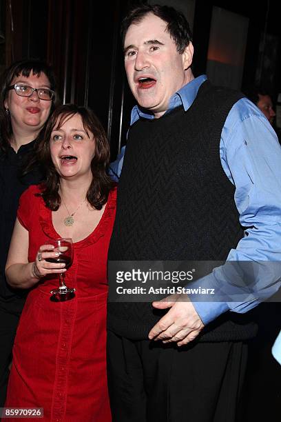 Robin Goldwasser, Rachel Dratch and Richard Kind attend the 24 Hour Musicals after party at The National Arts Club on April 13, 2009 in New York City.