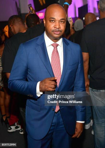 Kwanza Hall attends Hustle Gang "We Want Smoke" Album Release Party at The Gathering Spot on October 9, 2017 in Atlanta, Georgia.