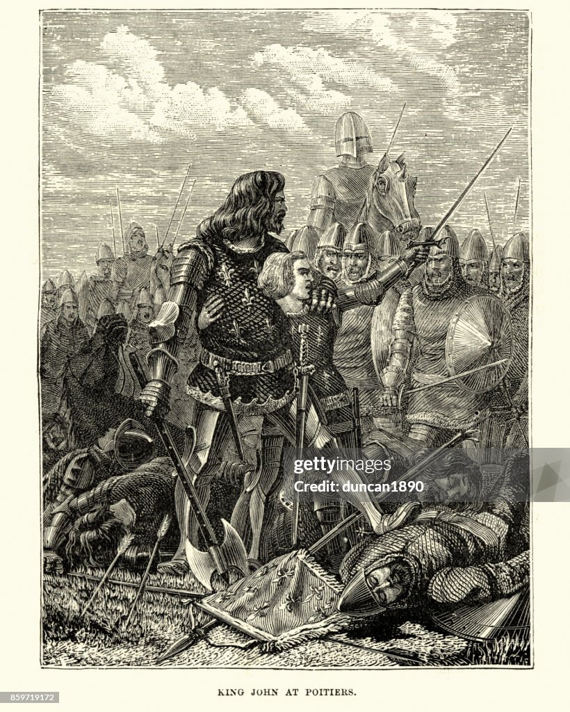 King John II of France at the Battle of Poitiers