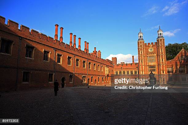 Boys make their ways to classes across the historic cobbled School Yard of Eton College on May 26 , 2008 in Eton, England. An icon amongst private...