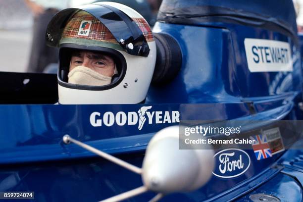 Jackie Stewart, Tyrrell-Ford 005, Grand Prix of Brazil, Interlagos, February 11, 1973.