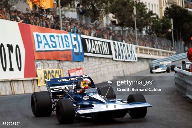 Jackie Stewart, Rolf Stommelen, Tyrrell-Ford 003, Grand Prix of Monaco, Circuit de Monaco, May 23, 1971.