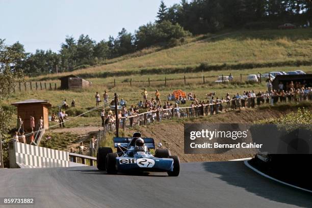 Jackie Stewart, Tyrrell-Ford 003, Grand Prix of Germany, Nurburgring, August 1, 1971.