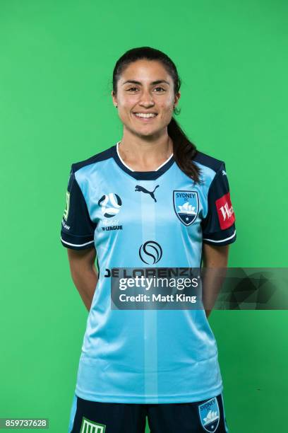 Teresa Polias poses during the Sydney FC W-League headshots session at Cromer Park on October 9, 2017 in Sydney, Australia.