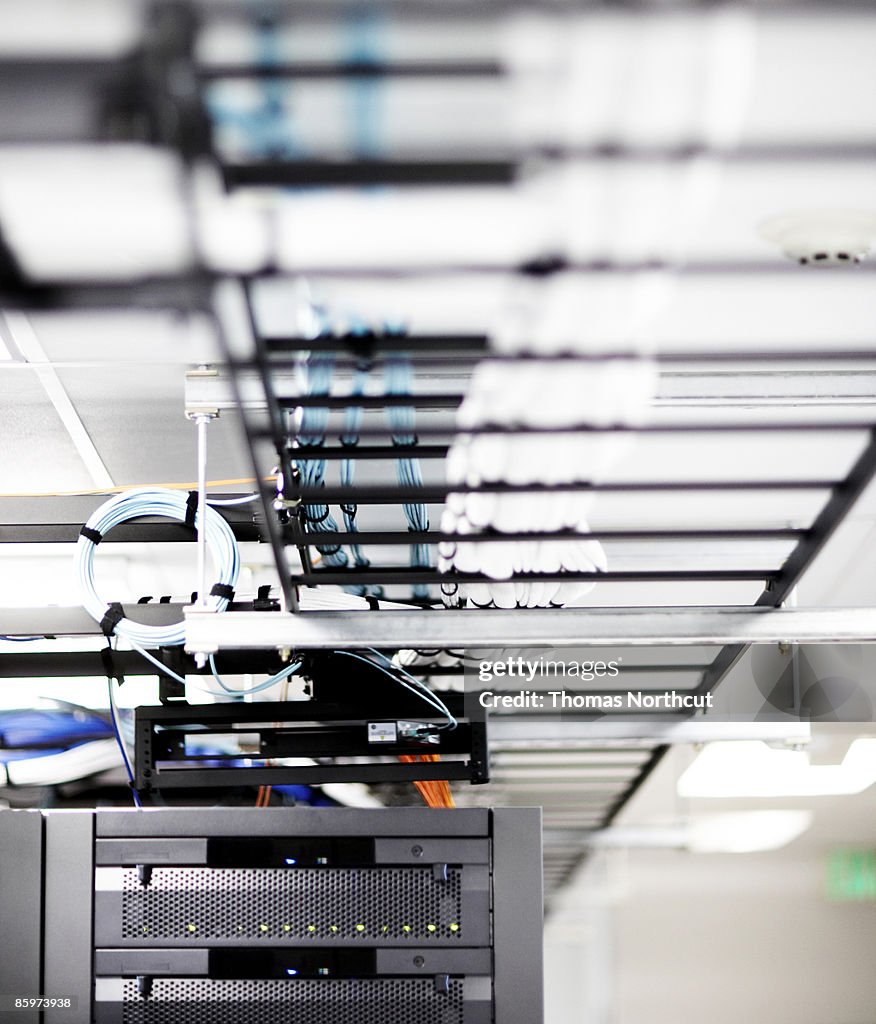 Ceiling Server Ceiling And Top Of Server In A Server Room High-Res Stock Photo - Getty ...