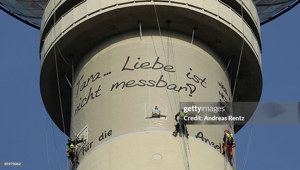 Deutsche Telekom Wrapps Up TV Tower With World's Longest Love Letter