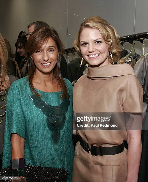 Consuelo Castiglioni and actress Jennifer Morrison attend Marni Boutique Opening Party at South Coast Plaza on October 18, 2007 in Costa Mesa,...