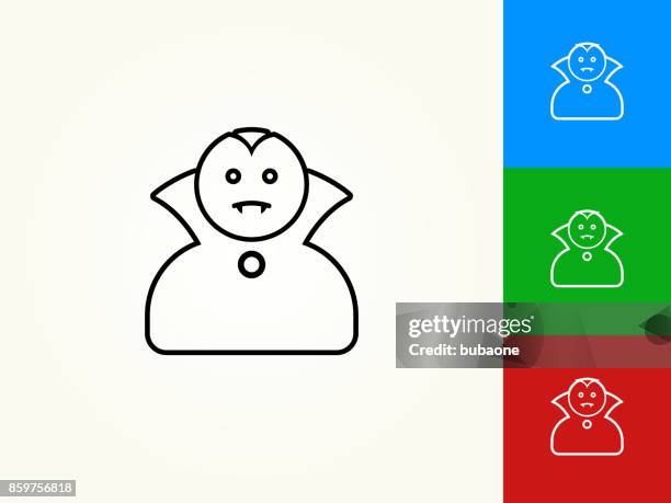 dracula black stroke linear icon - dracula stock illustrations