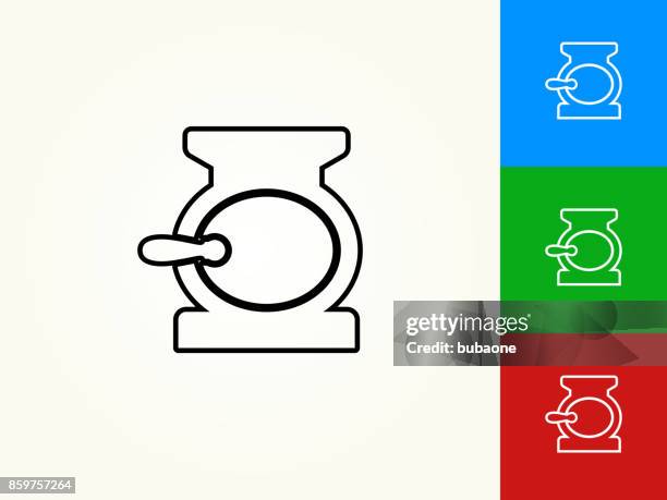 coffee grinder black stroke linear icon - angle grinder stock illustrations
