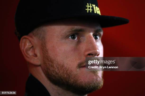 George Groves of Great Britain looks on during a media workout at the Dale Youth ABC on October 10, 2017 in London, England.