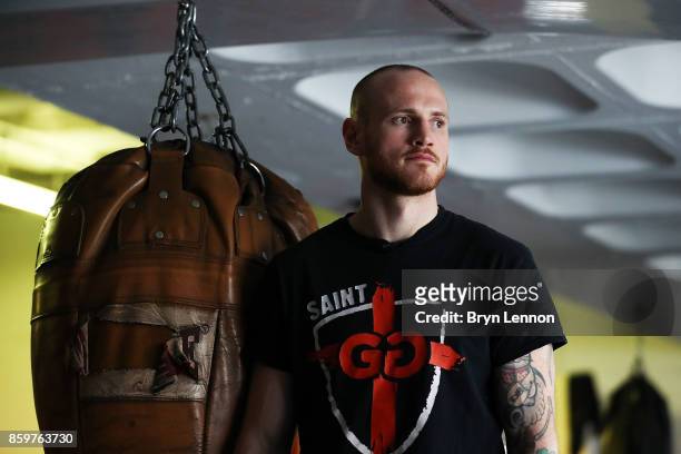 George Groves of Great Britain poses for a portrait during a media workout at the Dale Youth ABC on October 10, 2017 in London, England.