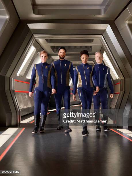 Mary Wiseman, Shazad Latif, Sonequa Martin-Green and Anthony Rapp from Star Trek Discovery are photographed for Entertainment Weekly Magazine on July...