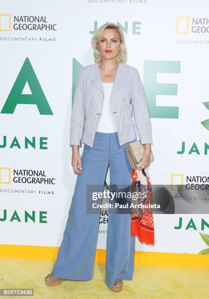 Actress Elaine Hendrix attends the premiere of National Geographic documentary films' "Jane" at the Hollywood Bowl on October 9, 2017 in Hollywood,...