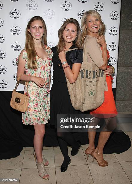 Hadley Nagel, Lauren Bush and Christie Brinkley attend the NOFA-NY Organic Food from Farm to Family Lunch at Guastavino's on April 14, 2009 in New...