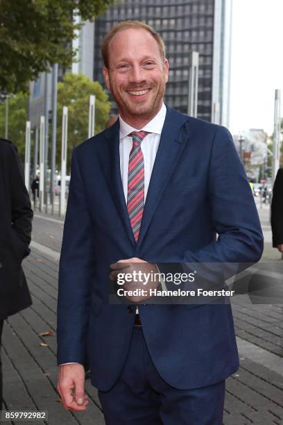 Actor Johann von Buelow arrives to the opening ceremony of the 2016 Frankfurt Book Fair on October 10, 2017 in Frankfurt am Main, Germany. The 2017...