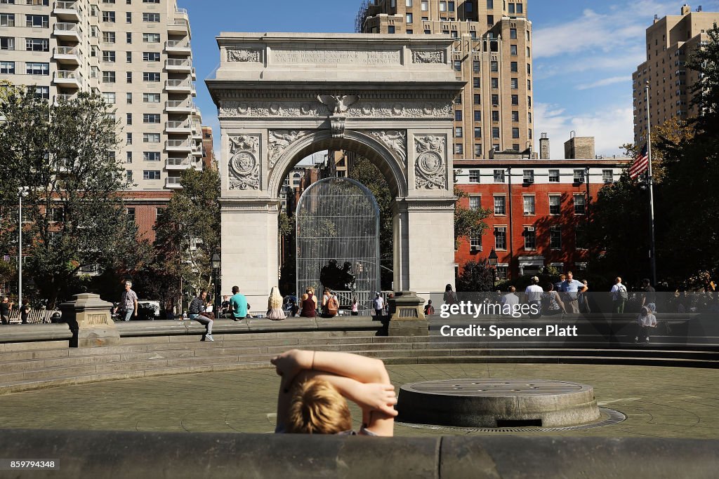 Preview Held For Chinese Artist Ai Weiwei's Multi-Site Art Installation In New York City