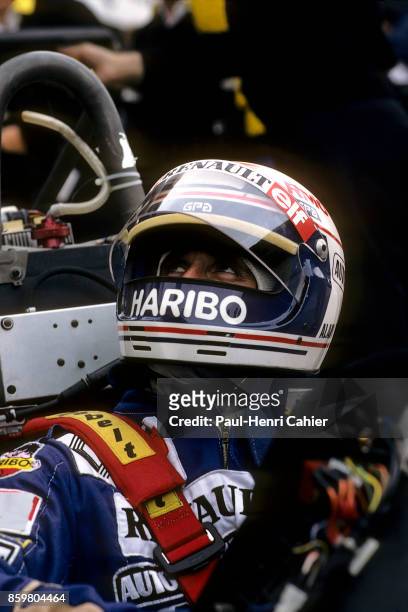 Alain Prost, Renault RE40, Grand Prix of Germany, Hockenheimring, August 7, 1983.